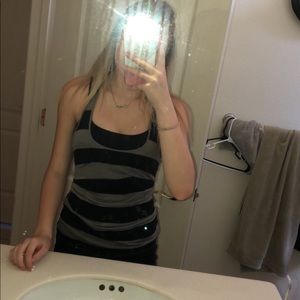 black and grey tank top